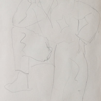 Dessin encadré avec un homme assis