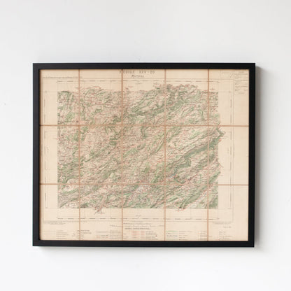 Carte encadrée de Morteau