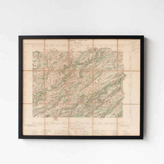 Carte encadrée de Morteau