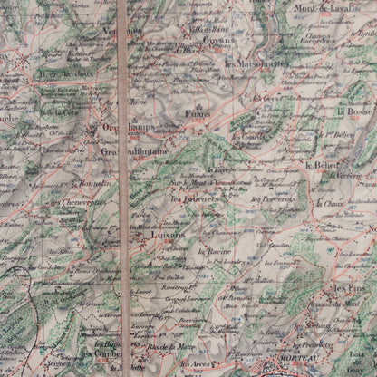 Carte encadrée de Morteau
