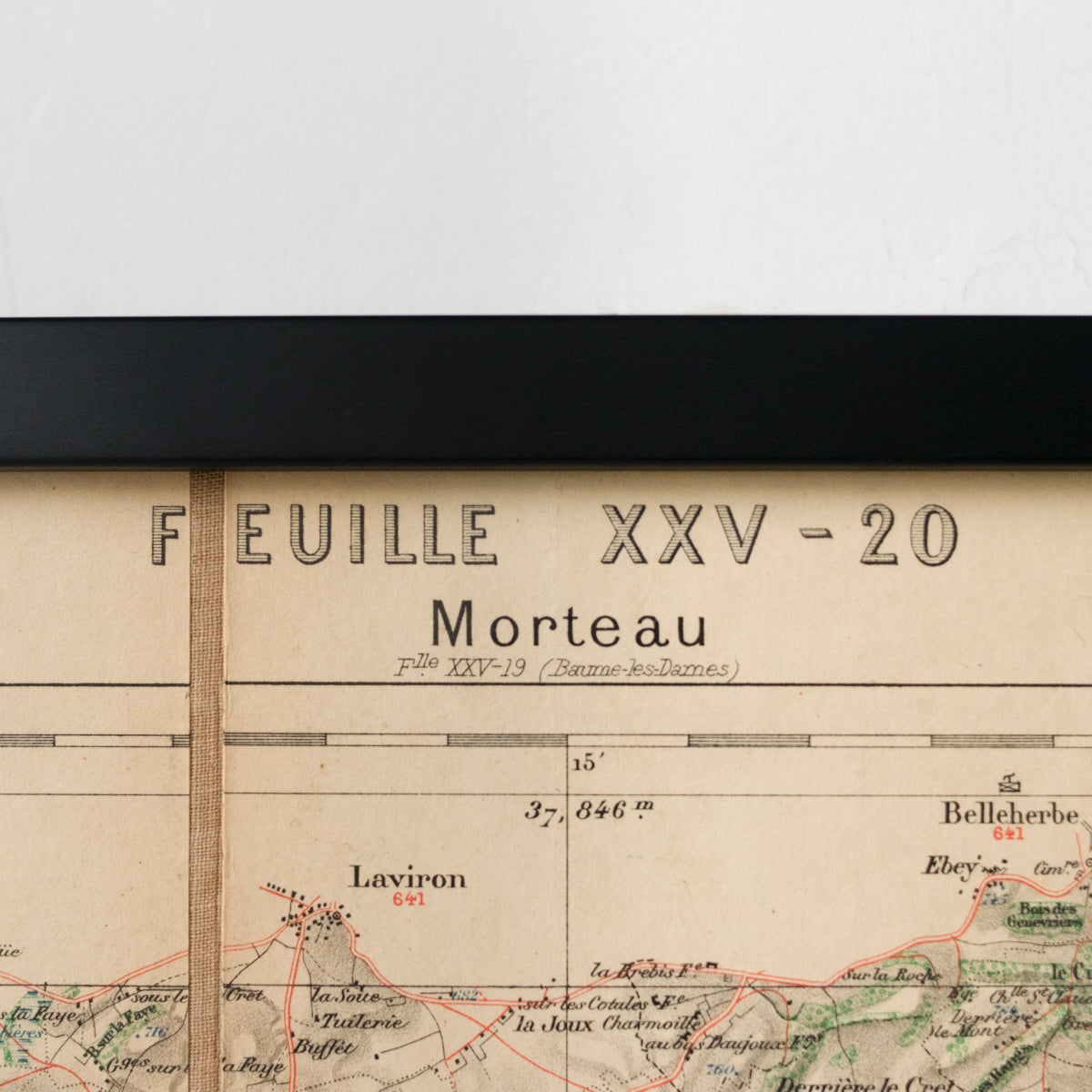 Carte encadrée de Morteau