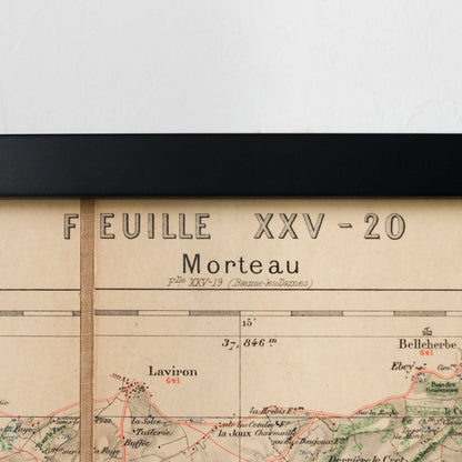 Carte encadrée de Morteau