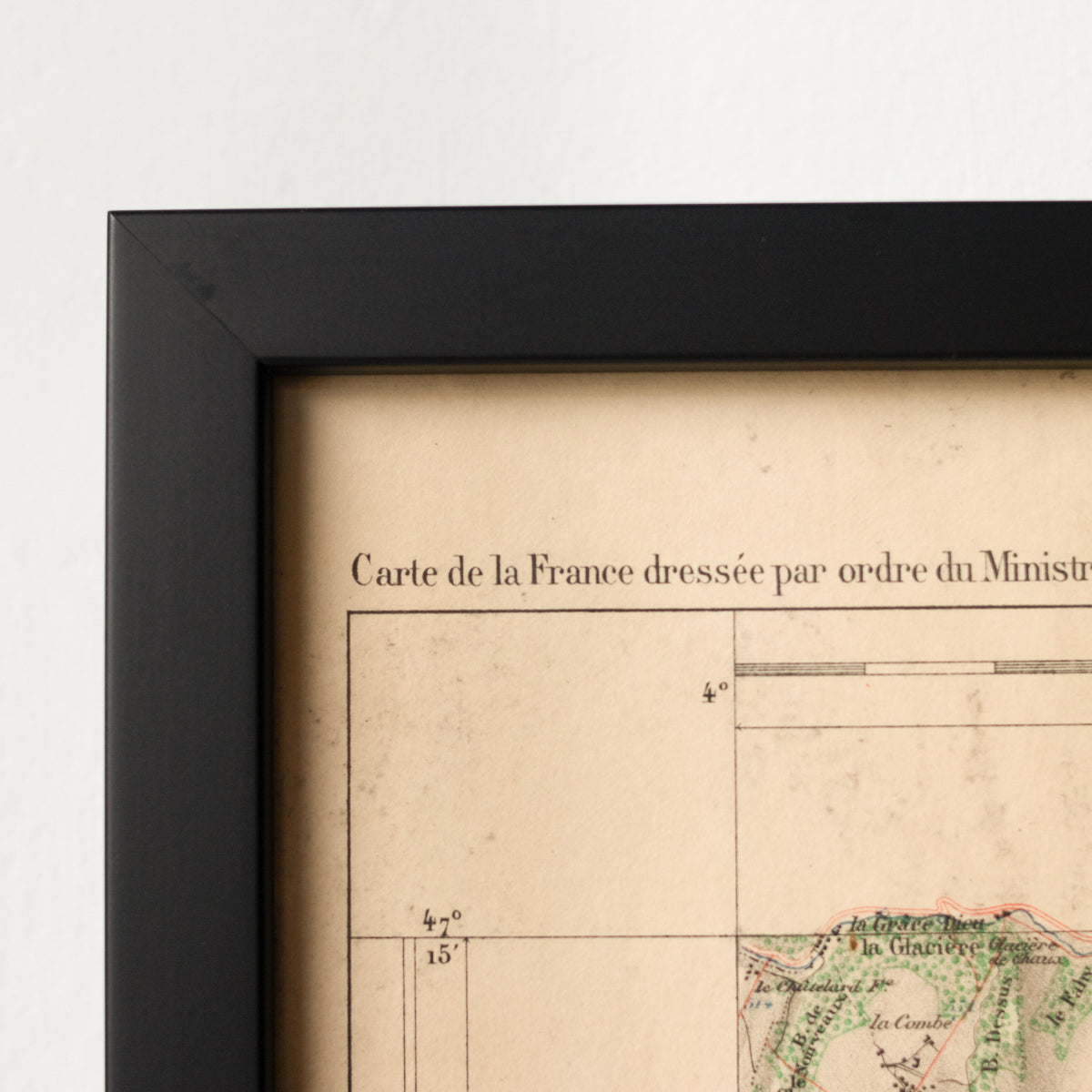 Carte encadrée de Morteau
