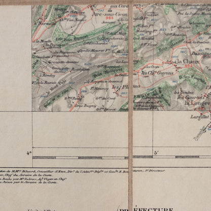 Carte encadrée de Morteau