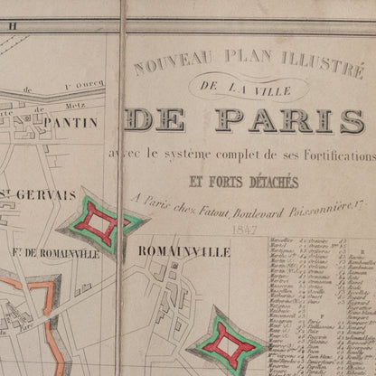 Carte encadrée de Paris