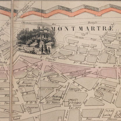 Carte encadrée de Paris