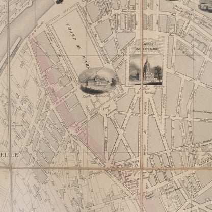 Carte encadrée de Paris