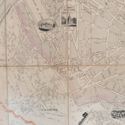 Carte encadrée de Paris