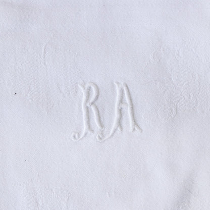 Lot de 12 serviettes monogrammées vintage | RA
