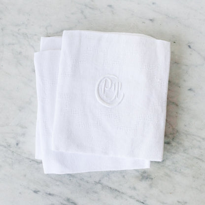 Lot de 5 serviettes monogrammées vintage | PT