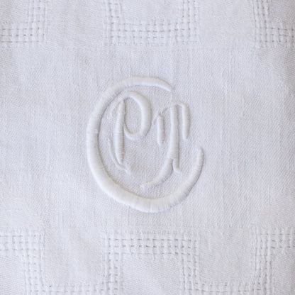 Lot de 5 serviettes monogrammées vintage | PT