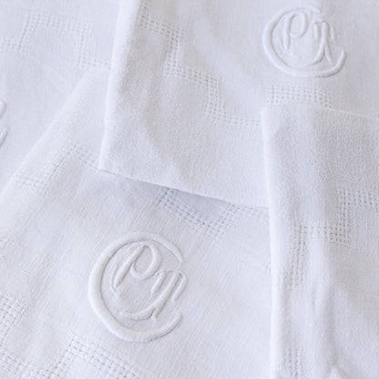 Lot de 5 serviettes monogrammées vintage | PT