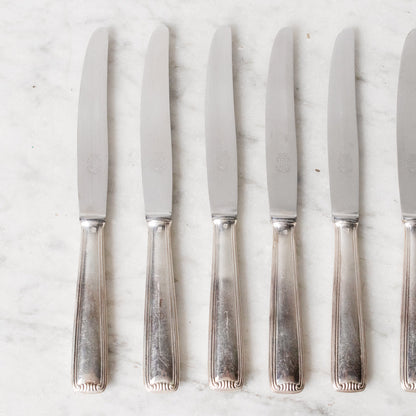Ensemble de 12 couteaux à beurre français assortis