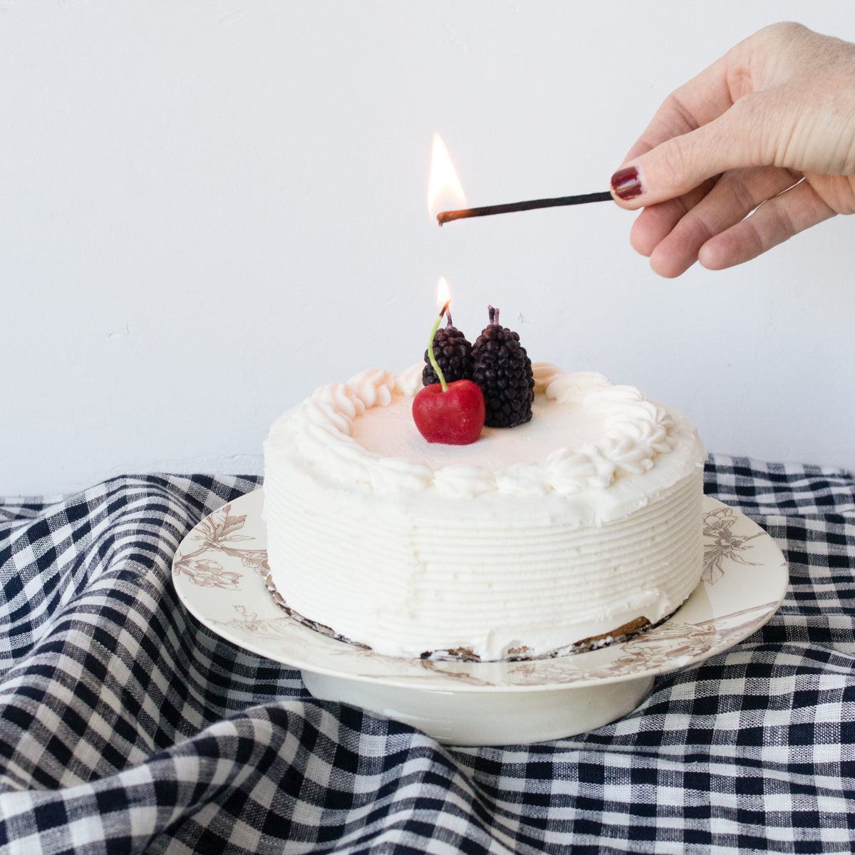 Lot de 10 bougies d'anniversaire Berry