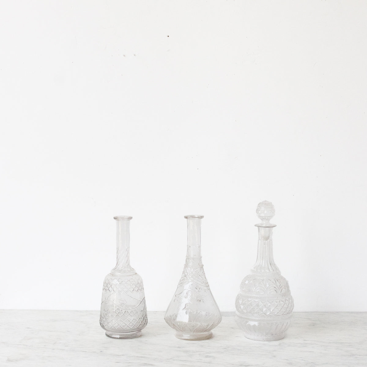 Carafe en verre soufflé vintage
