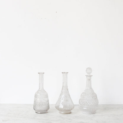 Carafe en verre soufflé vintage