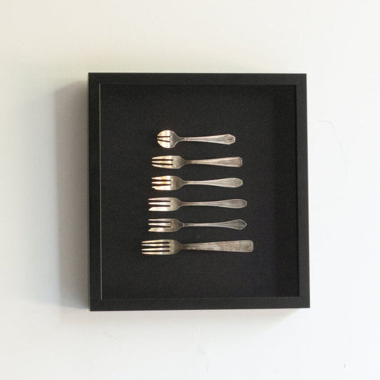 Coffret-fourchette en argent antique | Collection Art déco
