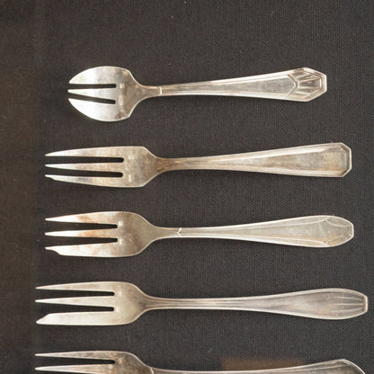 Coffret-fourchette en argent antique | Collection Art déco