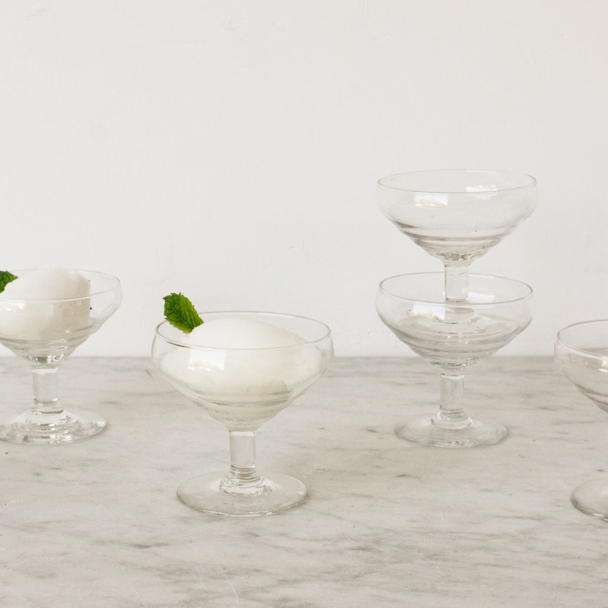Ensemble de 5 coupes à dessert simples