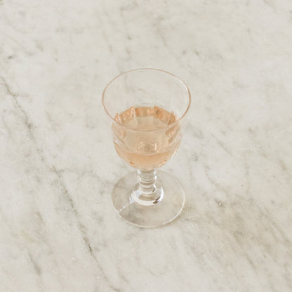 Lot de 6 verres à vin en verre taillé