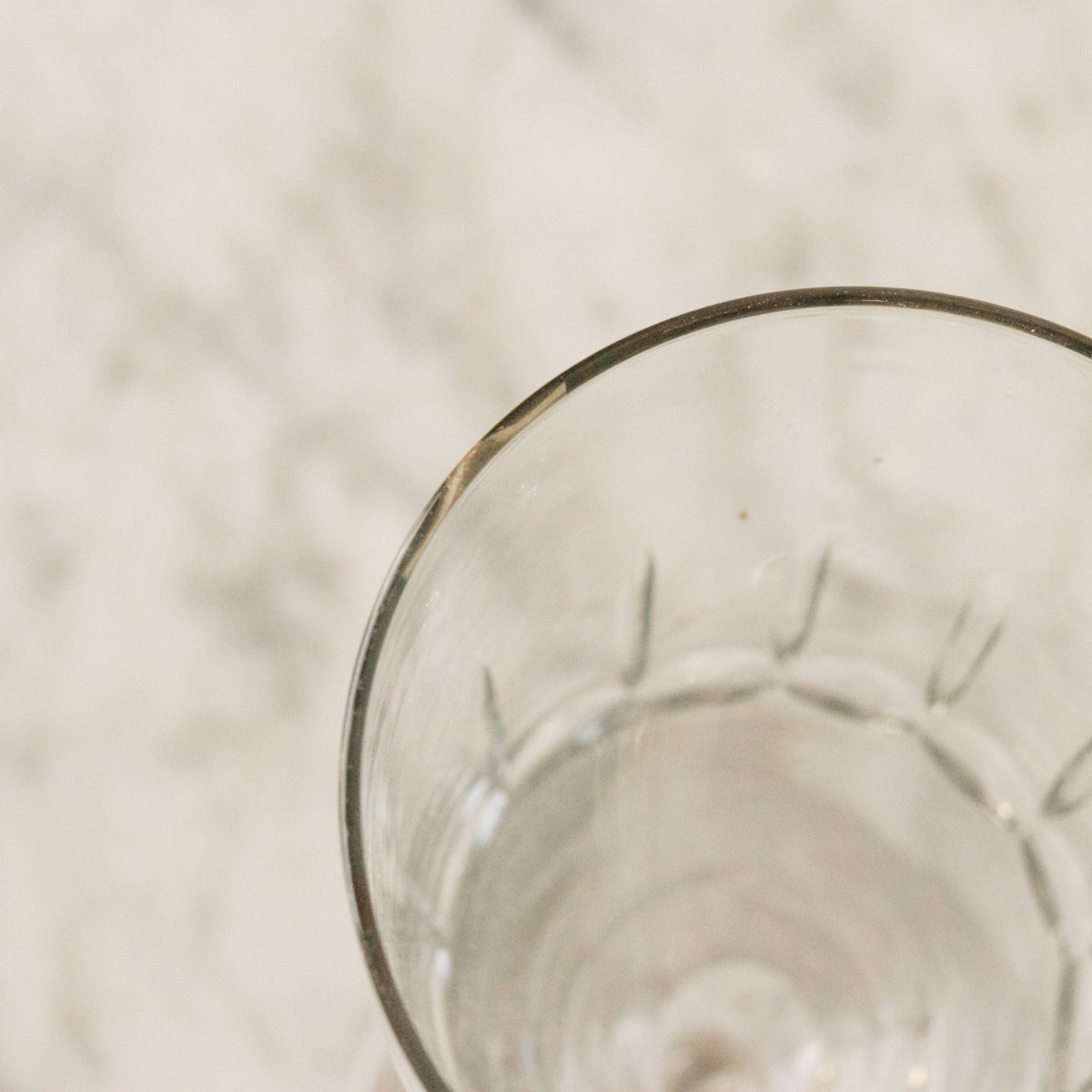 Trio de verres taillés à la main