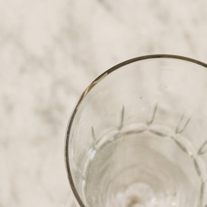 Trio de verres taillés à la main
