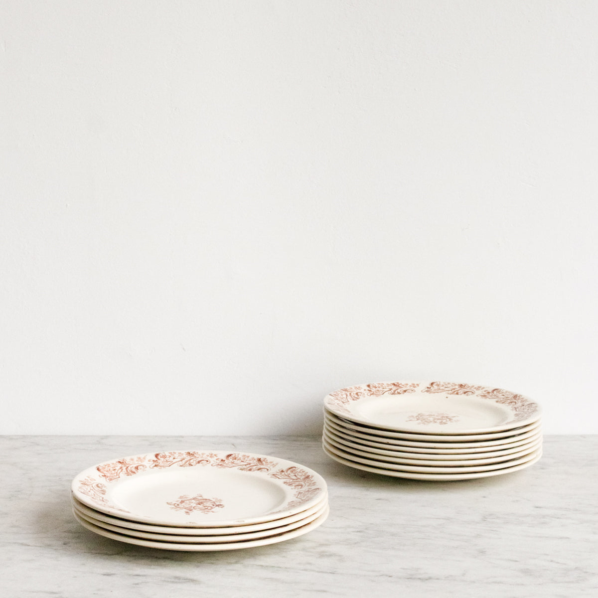 Ensemble de 4 assiettes plates Transferware