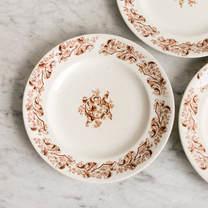 Ensemble de 4 assiettes plates Transferware