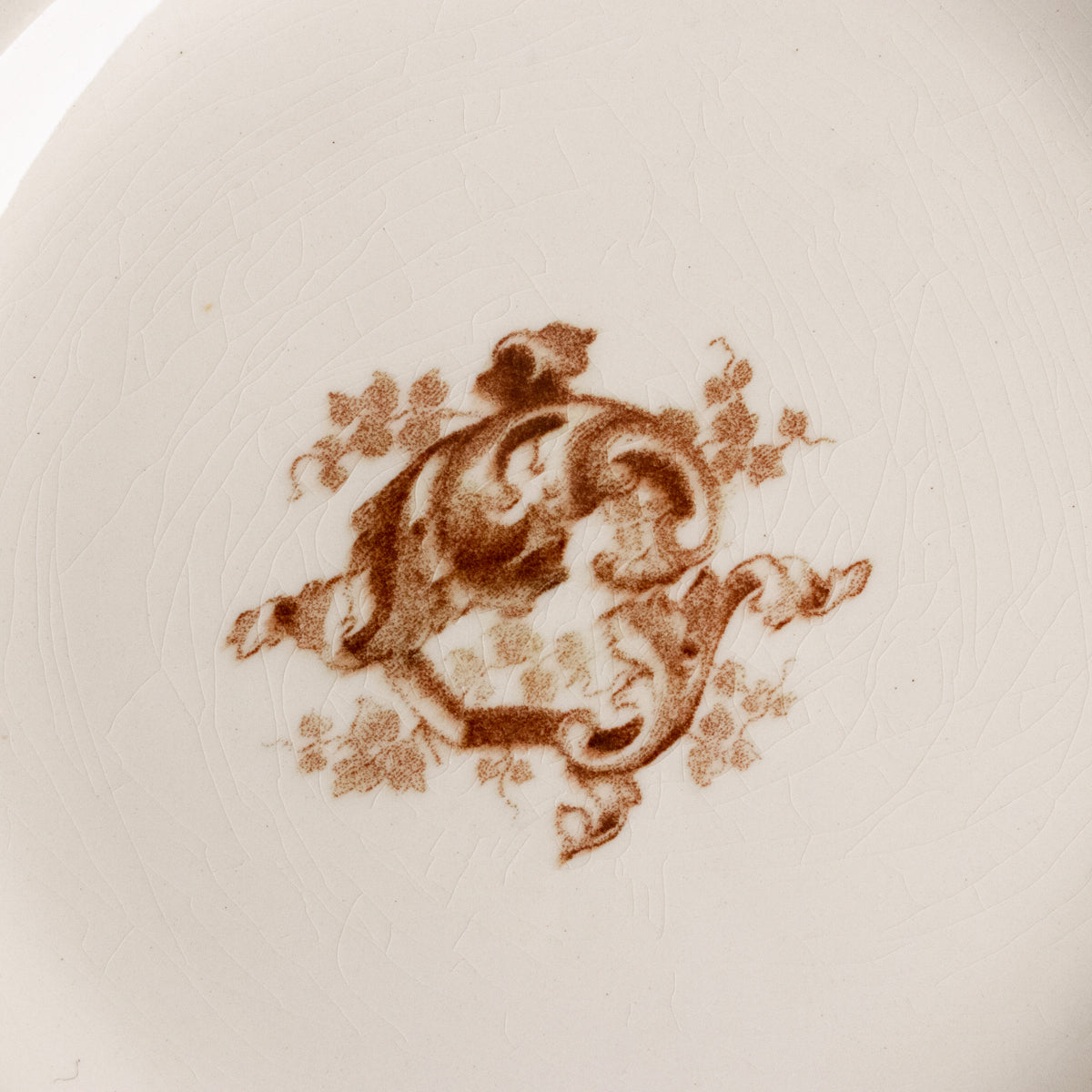 Ensemble de 4 assiettes plates Transferware