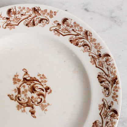 Ensemble de 4 assiettes plates Transferware