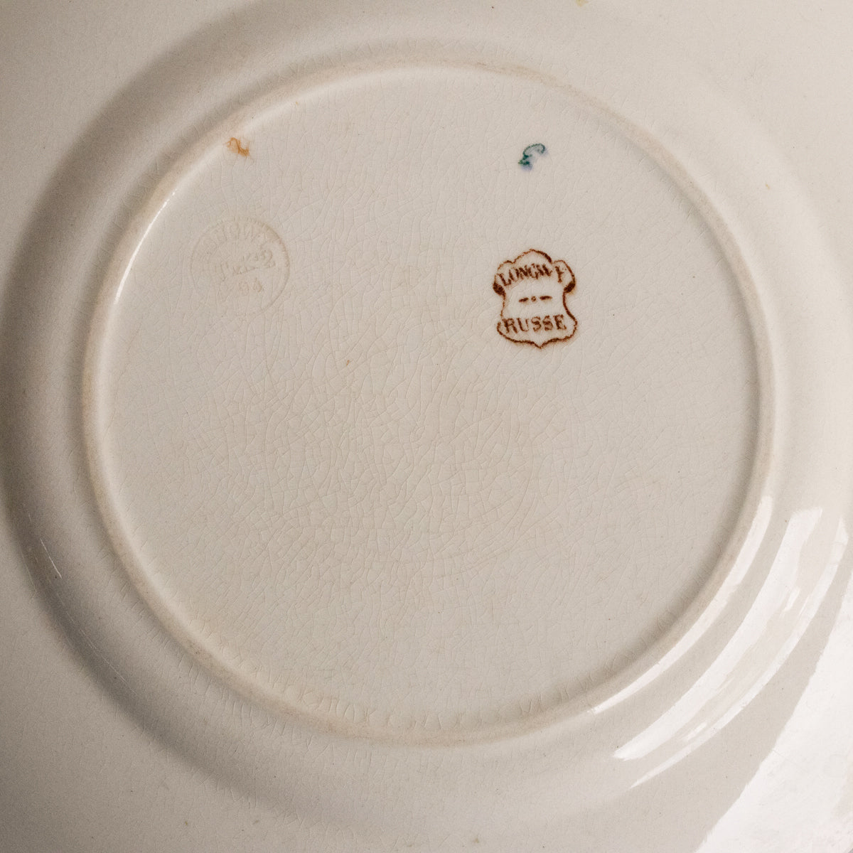 Ensemble de 4 assiettes plates Transferware