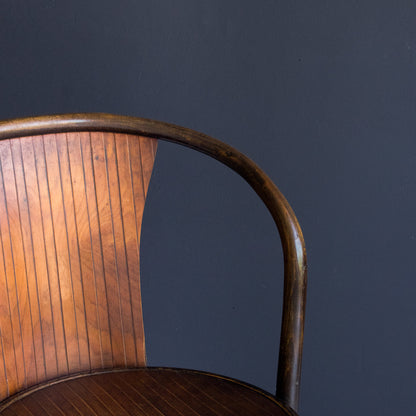 Fauteuil Fischel E15C en bois courbé
