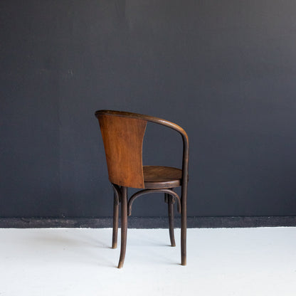 Fauteuil Fischel E15C en bois courbé