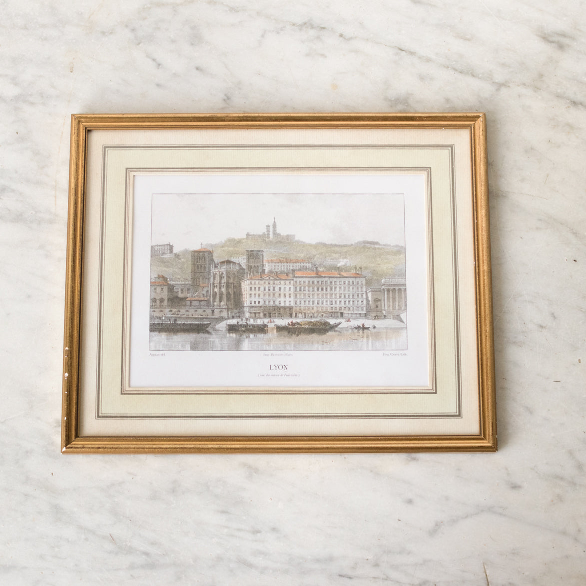 Gravure de la ville de Lyon
