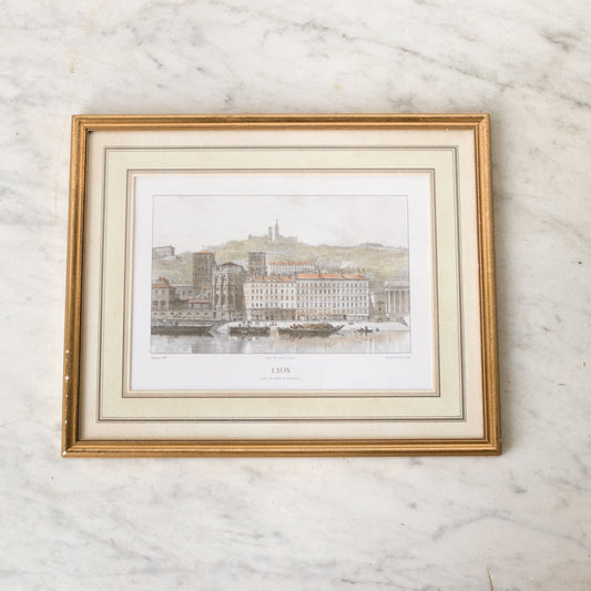 Gravure de la ville de Lyon