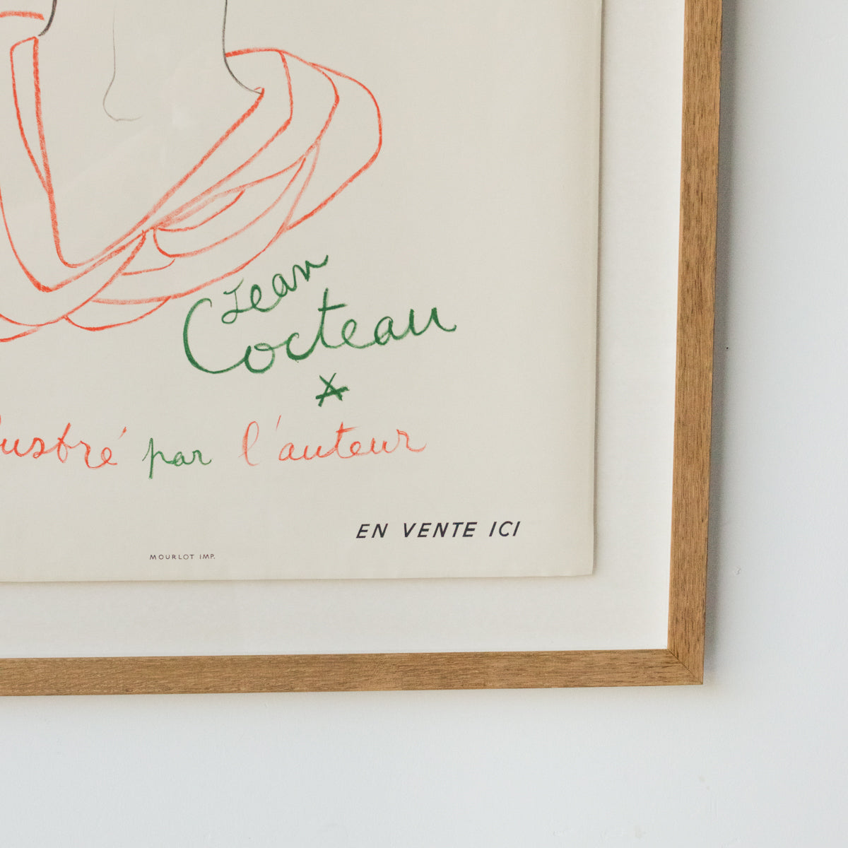 Affiche publicitaire française vintage | Théâtre complet Jean Cocteau