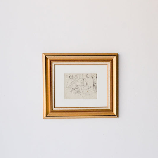 Dessin au trait de la rue à Tizy