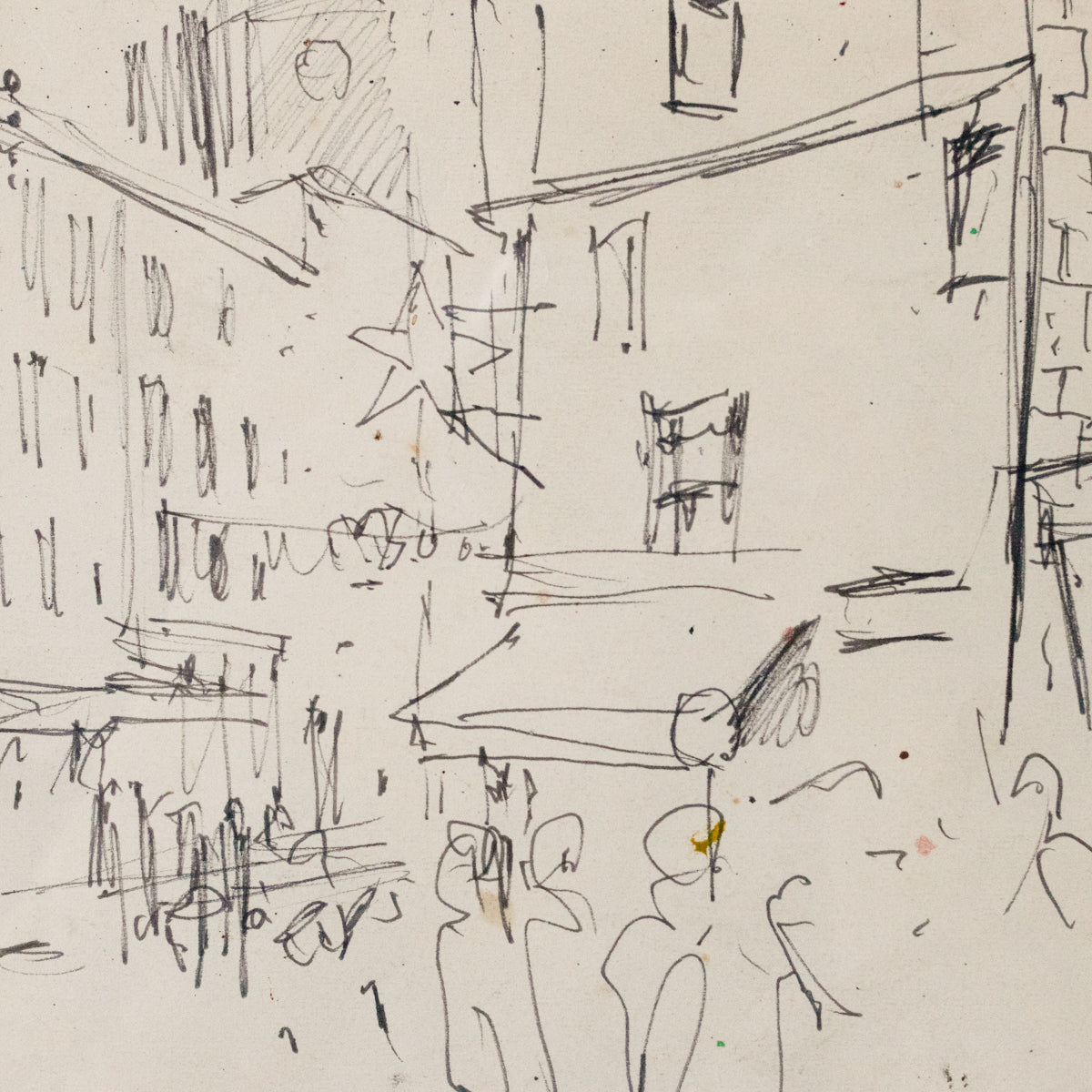 Dessin au trait de la rue à Tizy