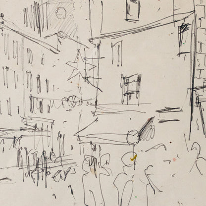 Dessin au trait de la rue à Tizy