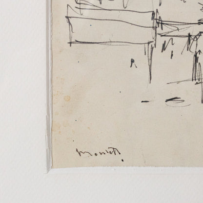 Dessin au trait de la rue à Tizy