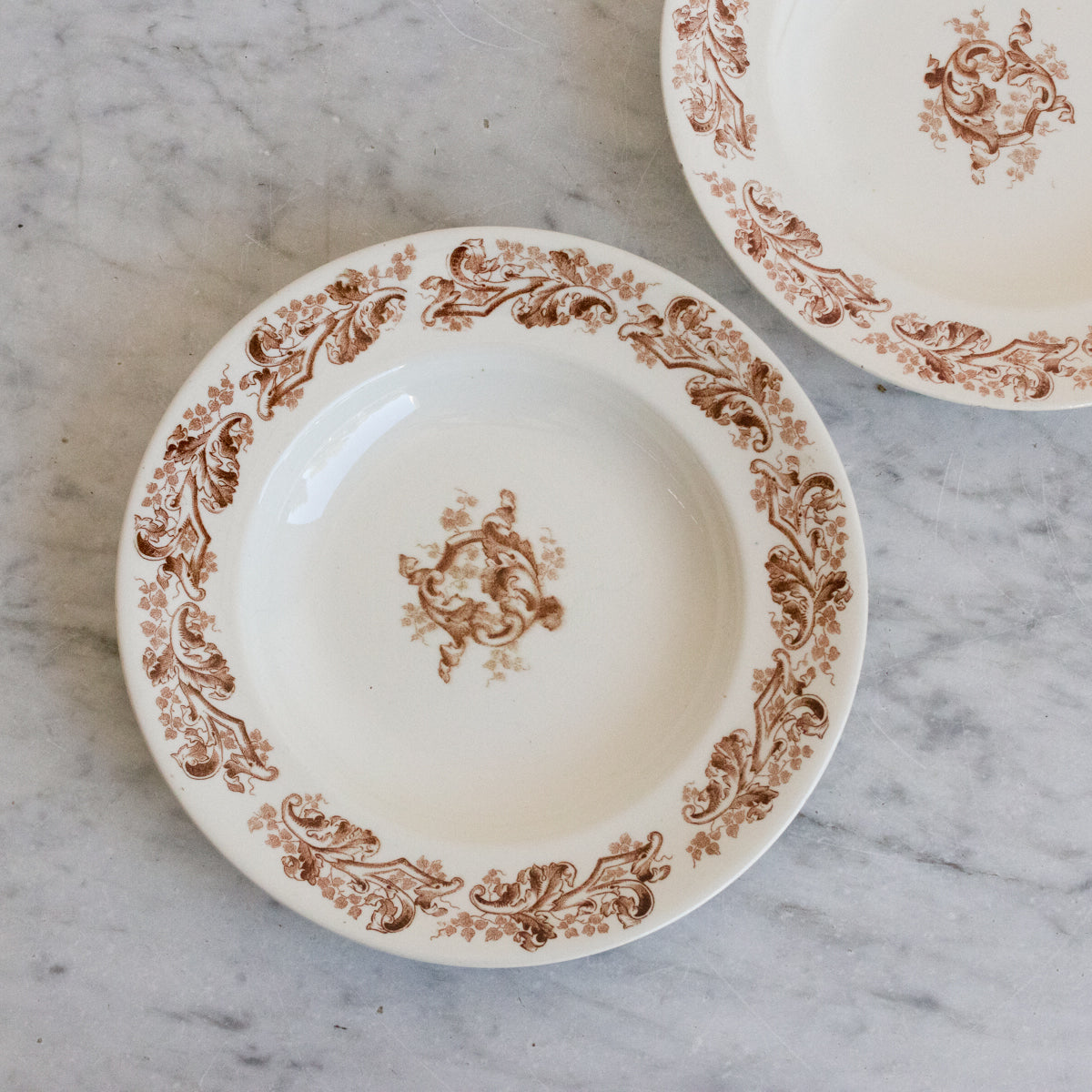 Ensemble de 4 bols à soupe Transferware