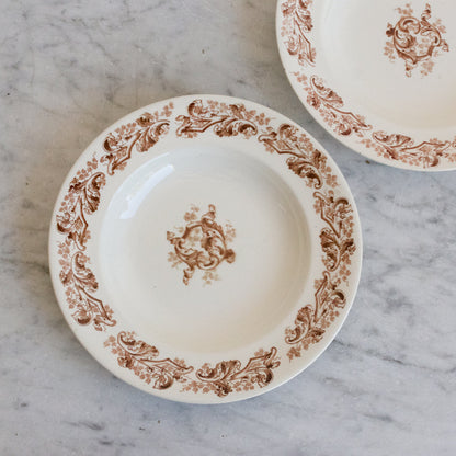 Ensemble de 4 bols à soupe Transferware