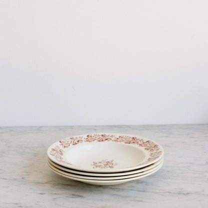 Ensemble de 4 bols à soupe Transferware
