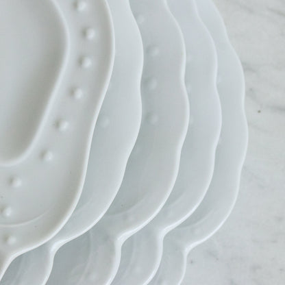 Ensemble de 6 assiettes à asperges vintage