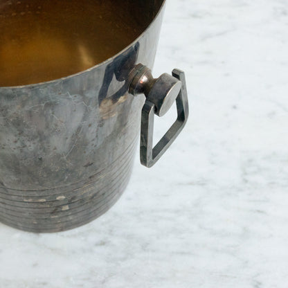 Seau à champagne vintage en argent