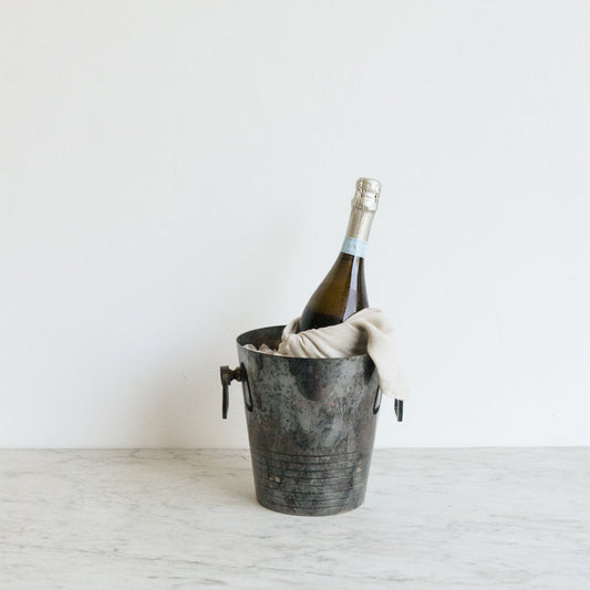 Seau à champagne vintage en argent
