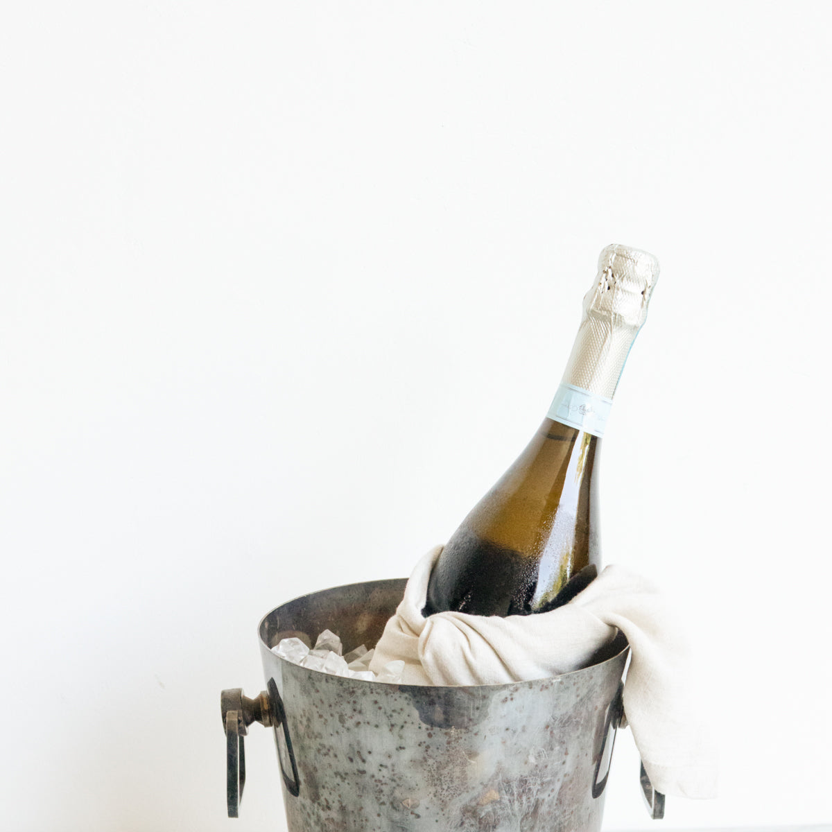 Seau à champagne vintage en argent