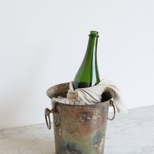 Seau à champagne vintage en argent