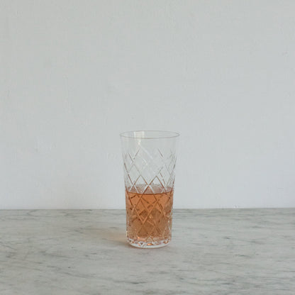 Ensemble de 4 gobelets en cristal taillé