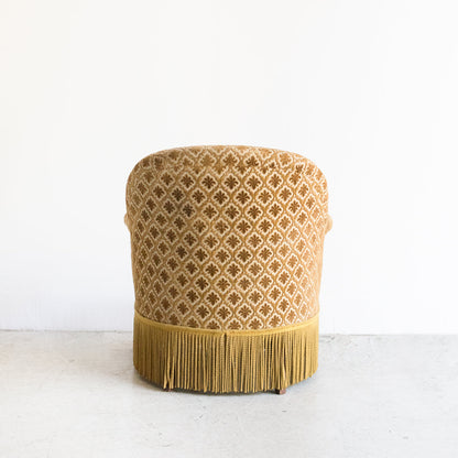 Chaise Crapaud Vintage en Chenille